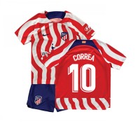 Atletico Madrid Angel Correa #10 Fotballklær Hjemmedraktsett Barn 2022-23 Kortermet (+ korte bukser)